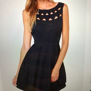 Lulus navy cutout dress
